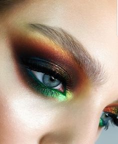 Eyeshadow color combination art makeup aesthetics