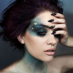 DIY Halloween make up. Cosmic Halloween Makeup. Avast garde, a few others